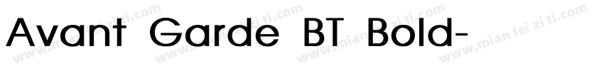 Avant Garde BT Bold字体转换